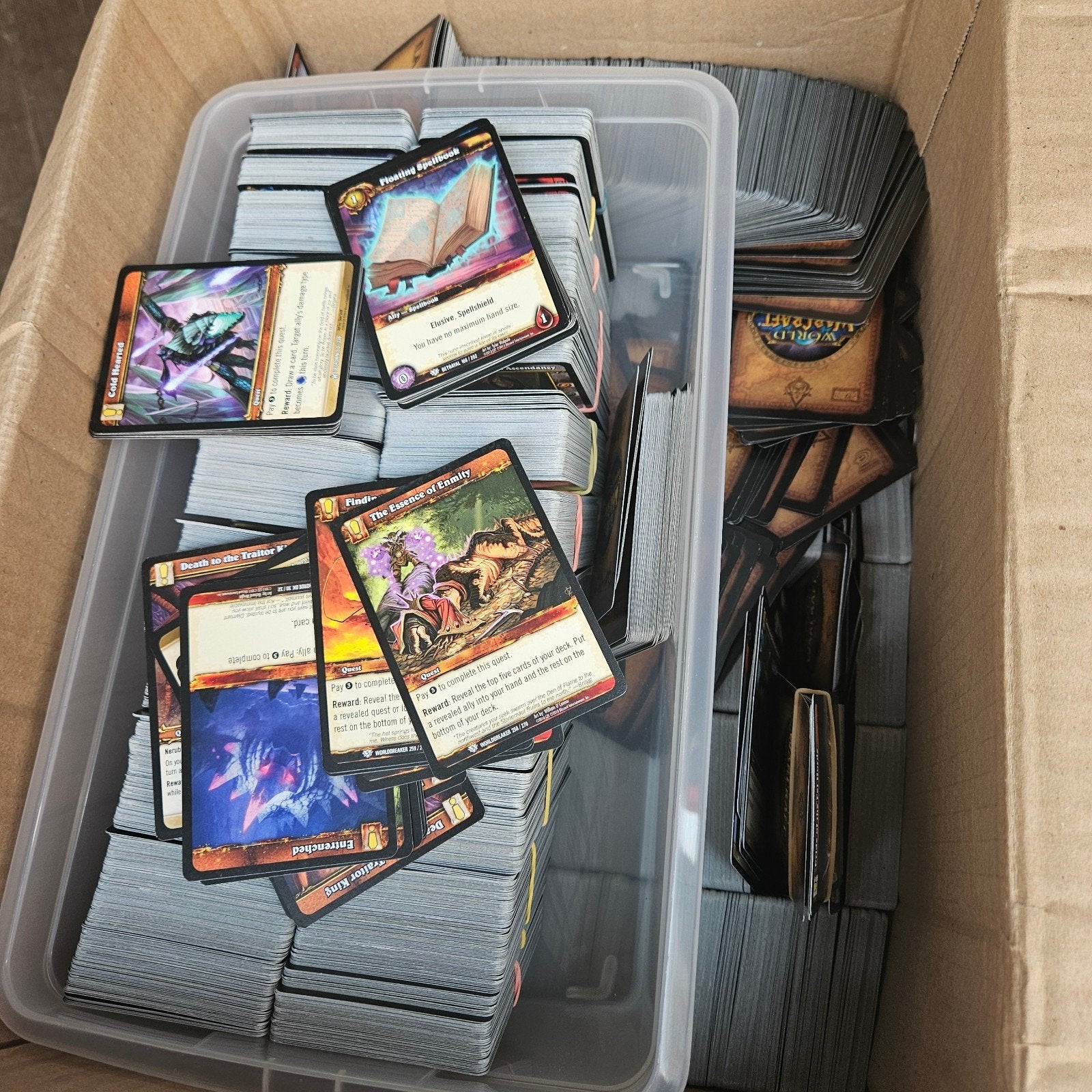 World of Warcraft TCG enorm lot kaarten ongeveer 15kg, Hobby en Vrije tijd, Ophalen, Zo goed als nieuw, Losse kaart