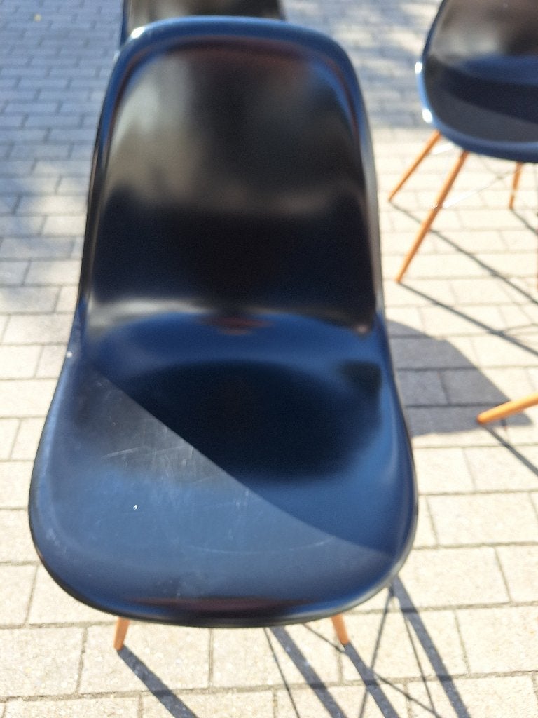 VINTAGE ZWARTE STOELEN, Ophalen, Overige materialen, Gebruikt, Zwart