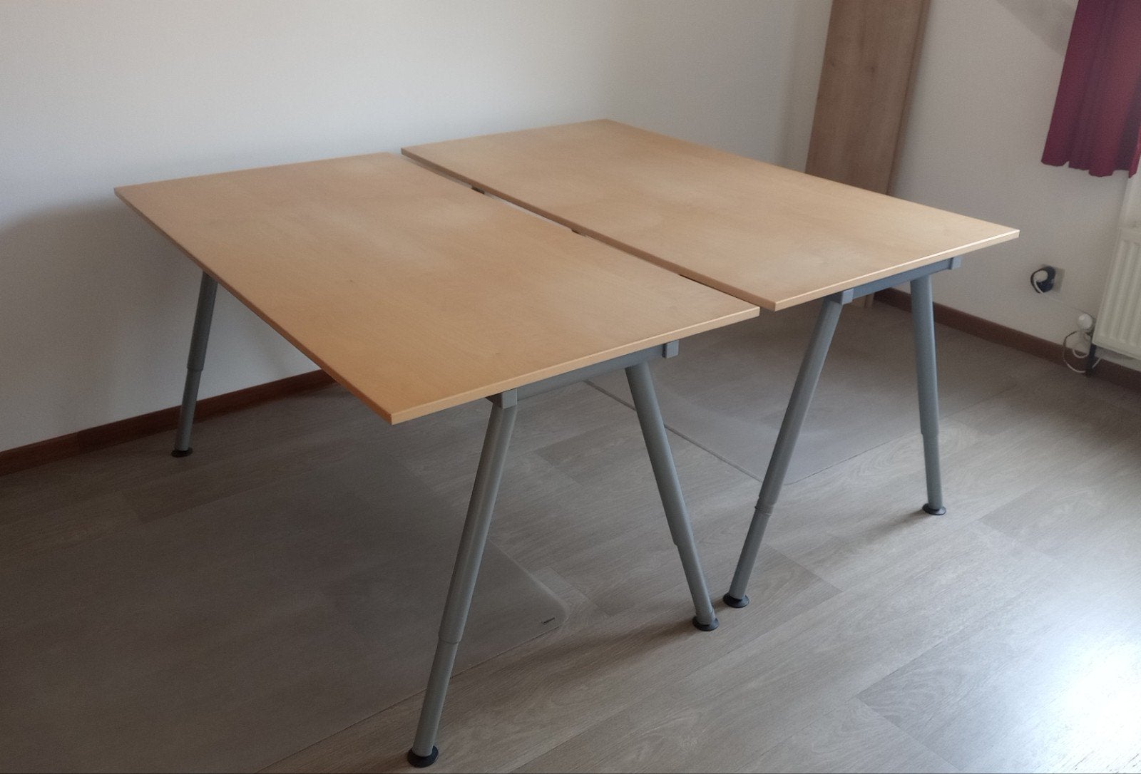 Bureau Ikea Galant 160 x 80 cm / 2 stuks te koop, Enlèvement, IKEA, Gris