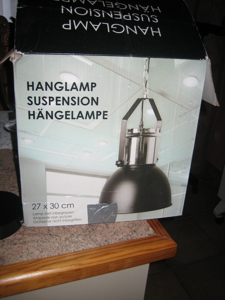 zwarte moderne hanglamp, Ophalen, Zo goed als nieuw