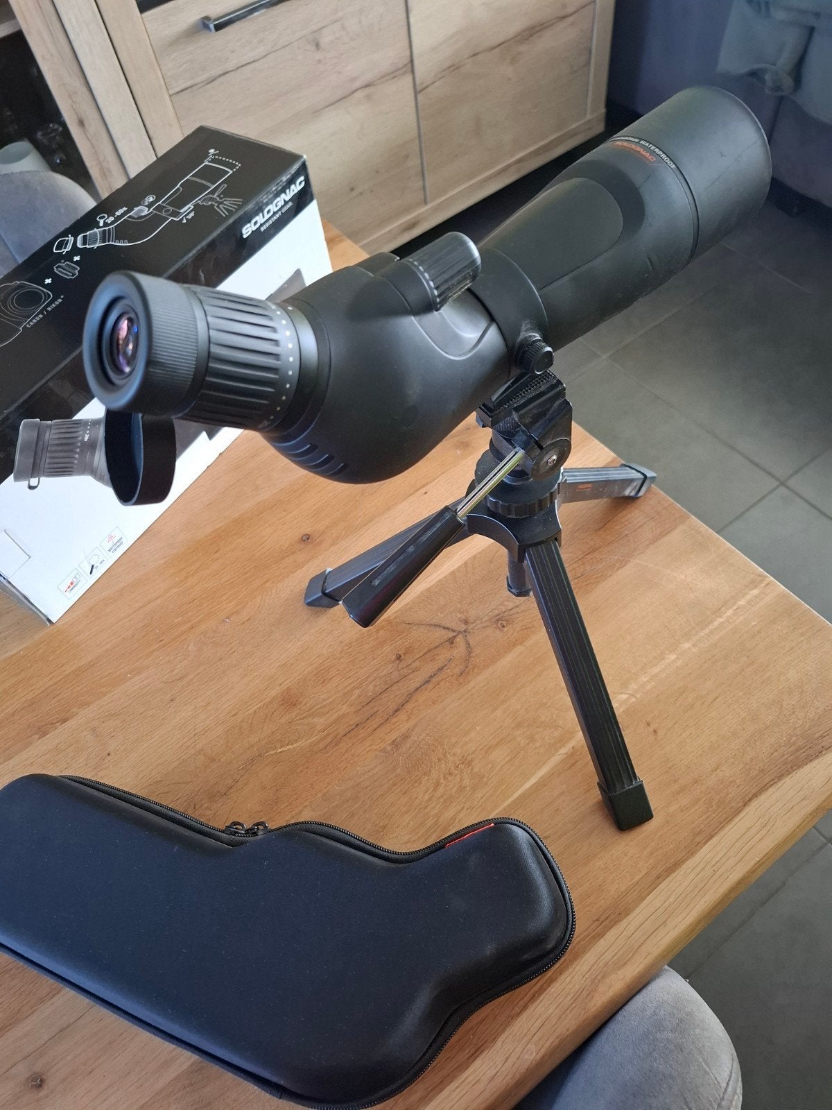 Spotting scope, Ophalen, Zo goed als nieuw