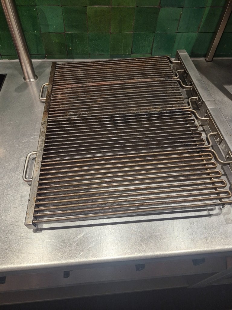 Professionele Rosval waterbad grill 4 zones – 2023, Ophalen, Gebruikt, Fornuis, Frituur en Grillen