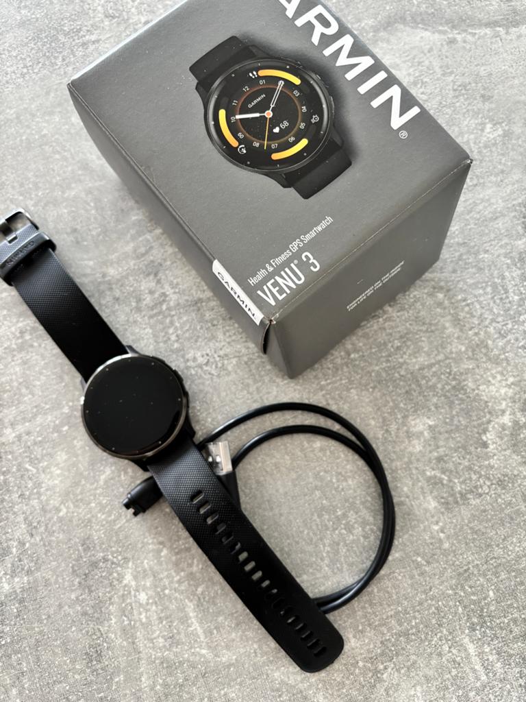 Garmin - Venu 3, Handtassen en Accessoires, Smartwatches, Zwart, Ophalen of Verzenden, Zo goed als nieuw, Waterdicht