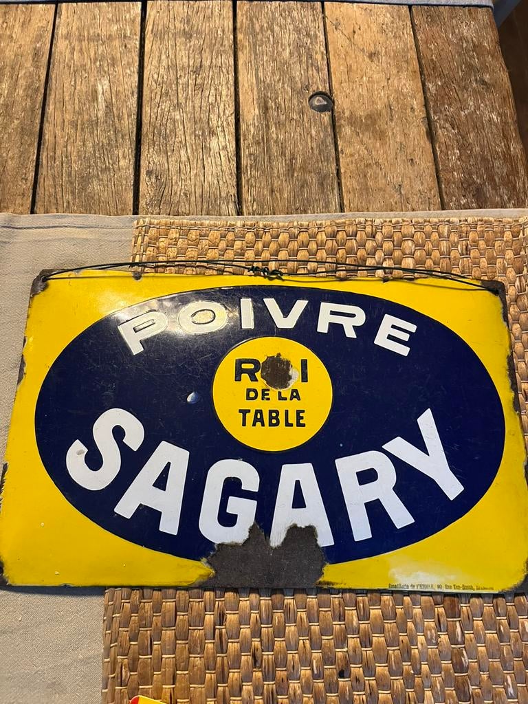 Emaille reclamebord, Verzamelen, Ophalen, Zo goed als nieuw, Reclamebord