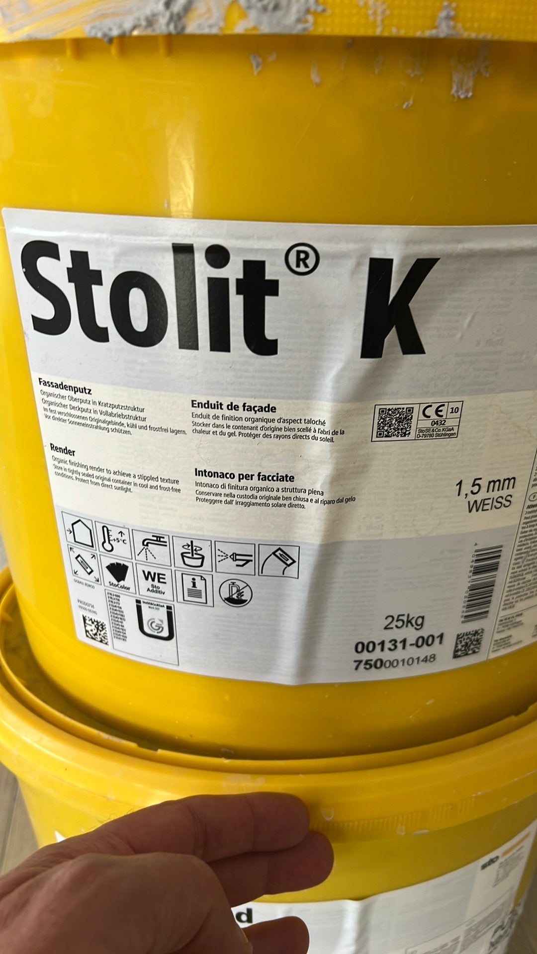 28 seaux de Stolit K 1.5,16285 * 9 Sto X-black K 1.5, 7021, Enlèvement, Neuf, Autres matériaux