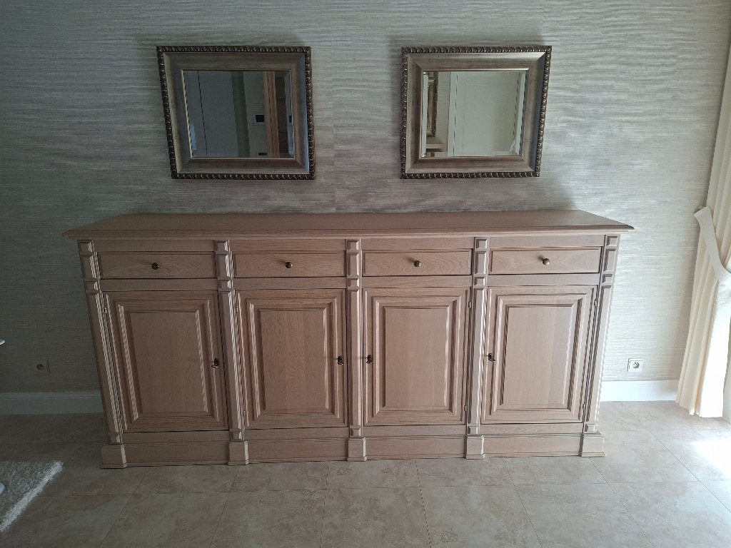 salle à manger complète en chêne, 4 à 6 chaises, Comme neuf, Landelijk, Enlèvement