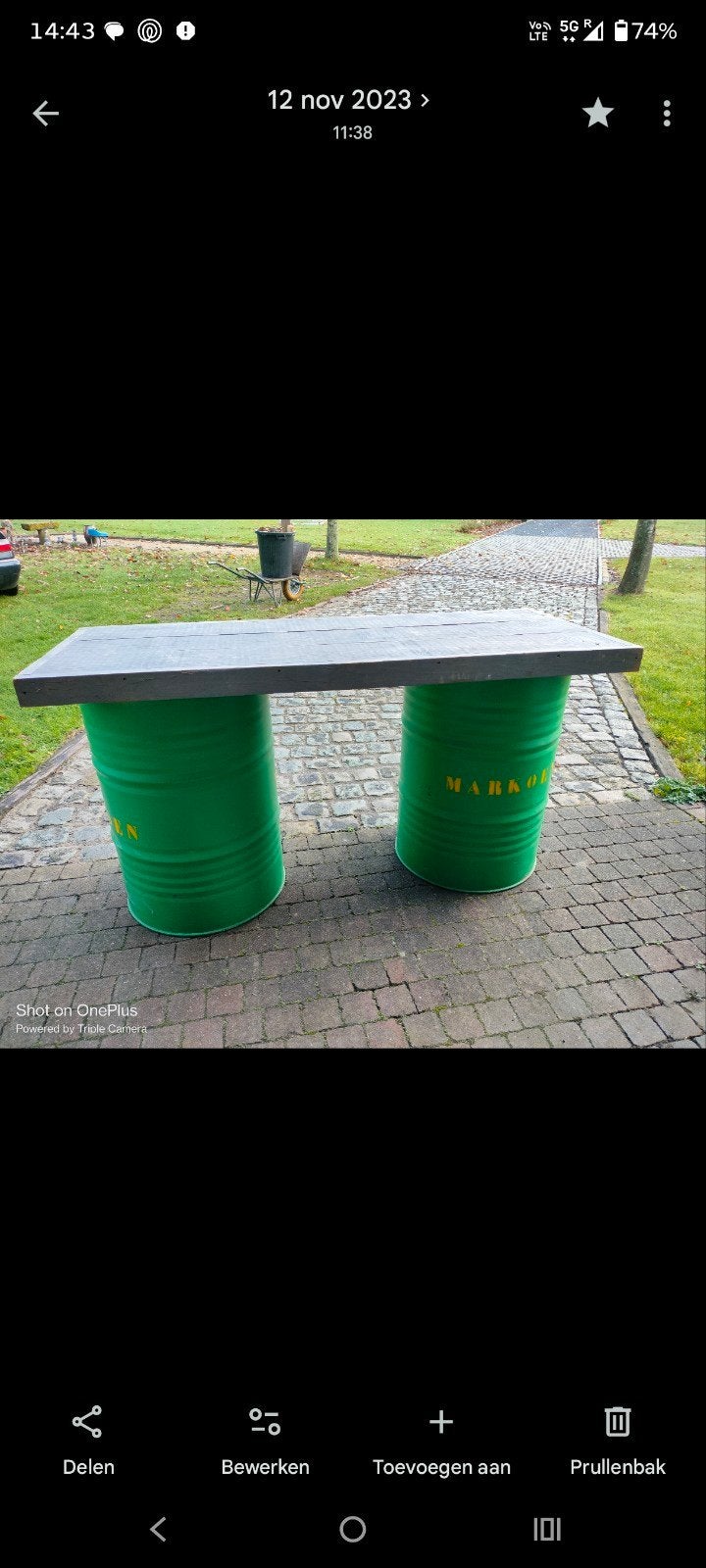 statafel ton, Ophalen