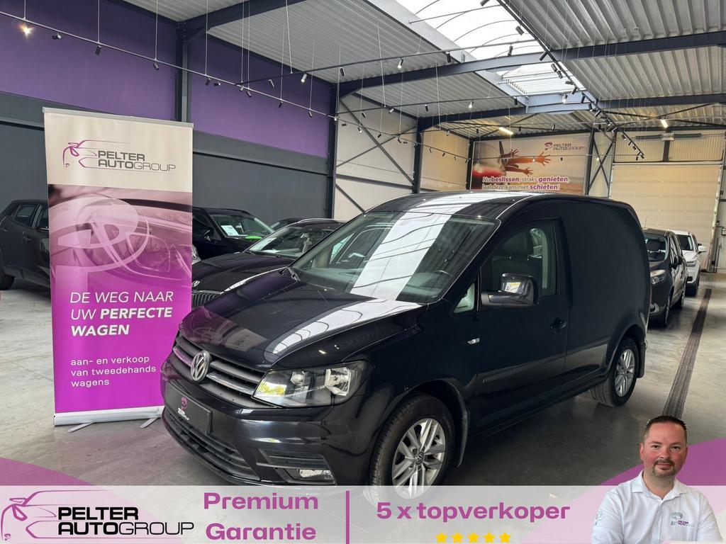 Volkswagen Caddy 2.0TDi Lichte Vr. GPS Trekhaak Euro6b!, Auto's, Bestelwagens en Lichte vracht, 0 cilinders, 75 pk, Leder en Stof