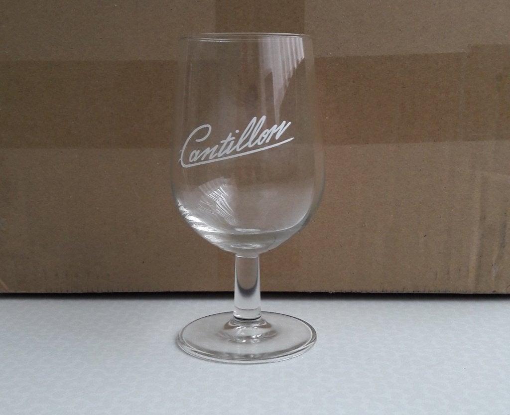 Très vieux verre à bière à pied Cantillon modèle 1a, Enlèvement ou Envoi, Comme neuf, Verre ou Verres, Autres marques