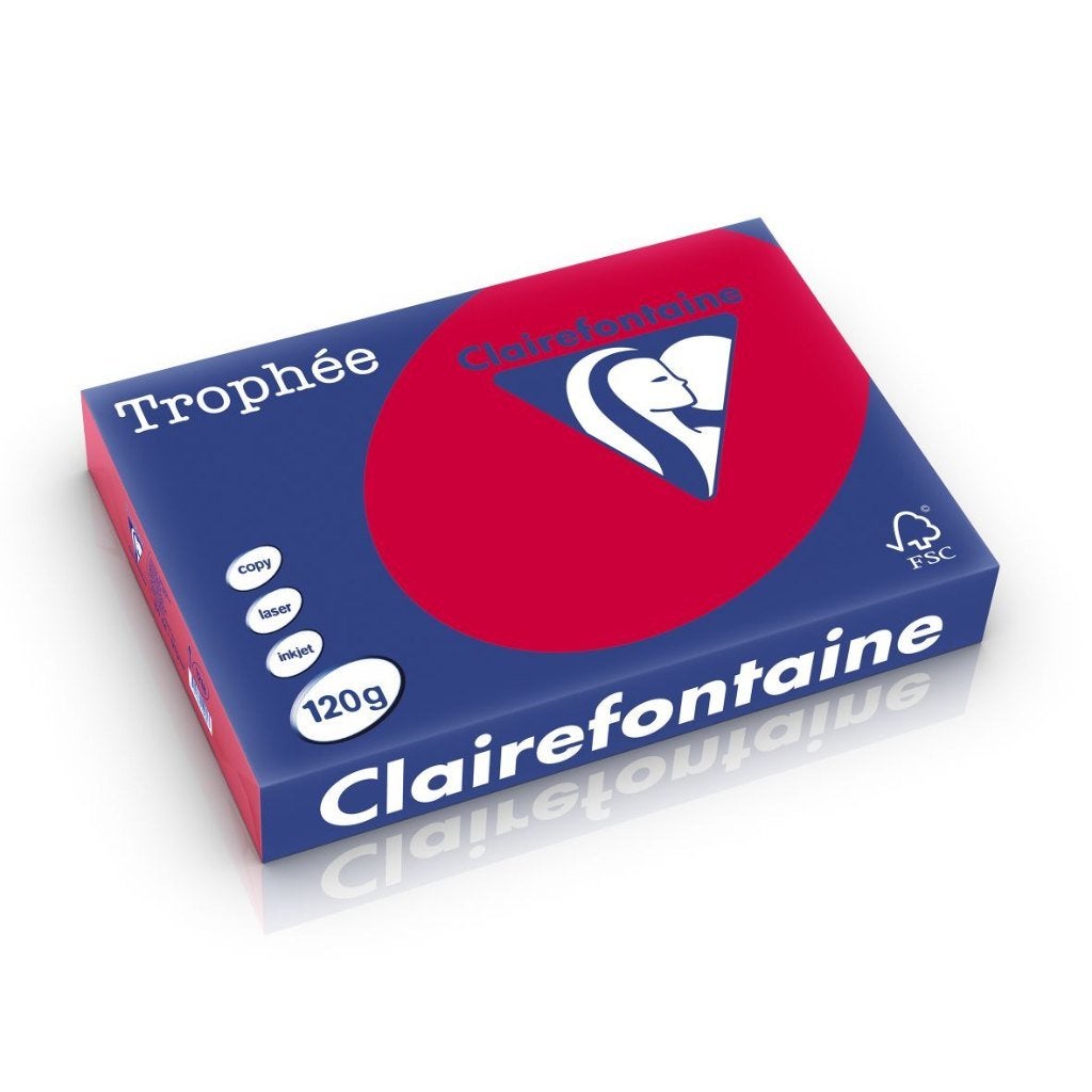 Papier Clairefontaine A4, 120 g, rouge cerise, 250 feuilles, Enlèvement ou Envoi, Neuf