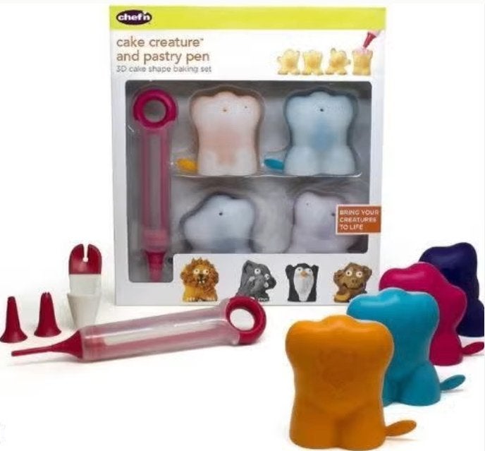 Chef'n Cake Creature & Pastry Pen 3D Bakset, Dieren, Ophalen of Verzenden, Zo goed als nieuw, Herbruikbaar