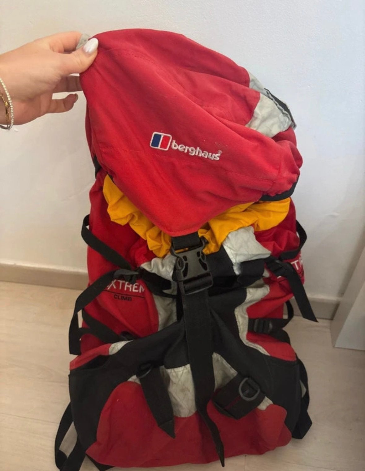 Rode rugzak Berghaus Extrem Climb, Sport en Fitness, Ophalen of Verzenden, Gebruikt, Rugzak