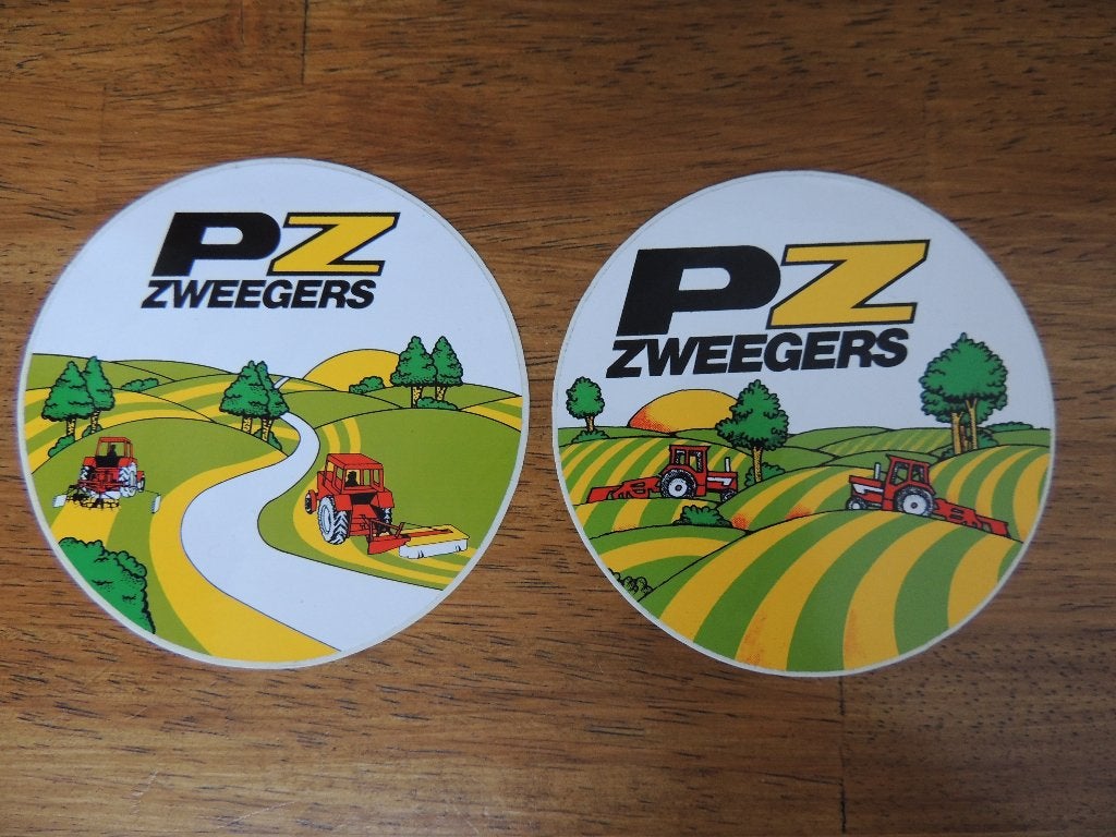 Tractor PZ Zweegers 2 stickers, Verzamelen, Verzenden, Zo goed als nieuw, Auto of Motor