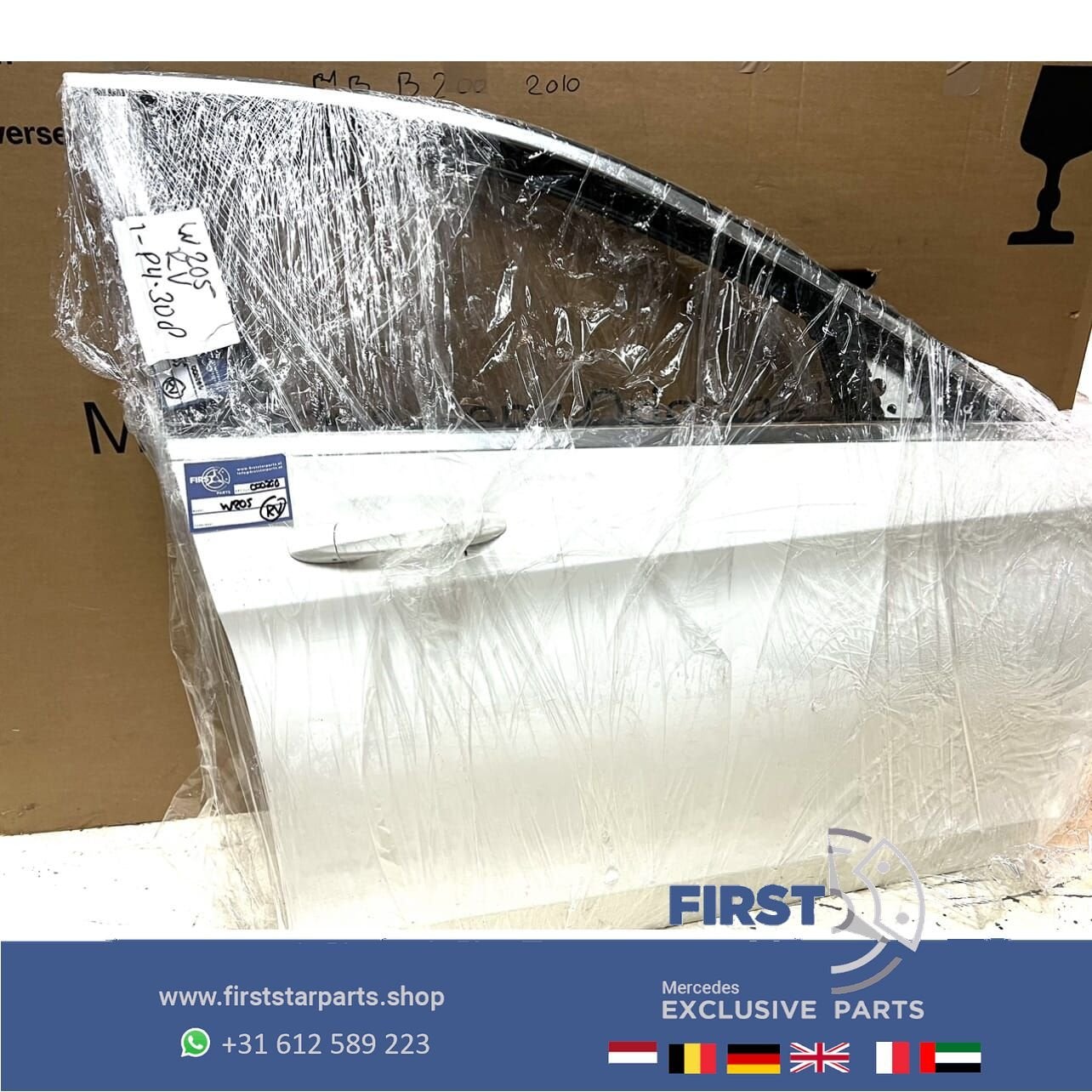 W205 DEUR COMPLEET WIT RECHTSVOOR Mercedes C Klasse 2014-202, Gebruikt, -, Deur, Ophalen of Verzenden