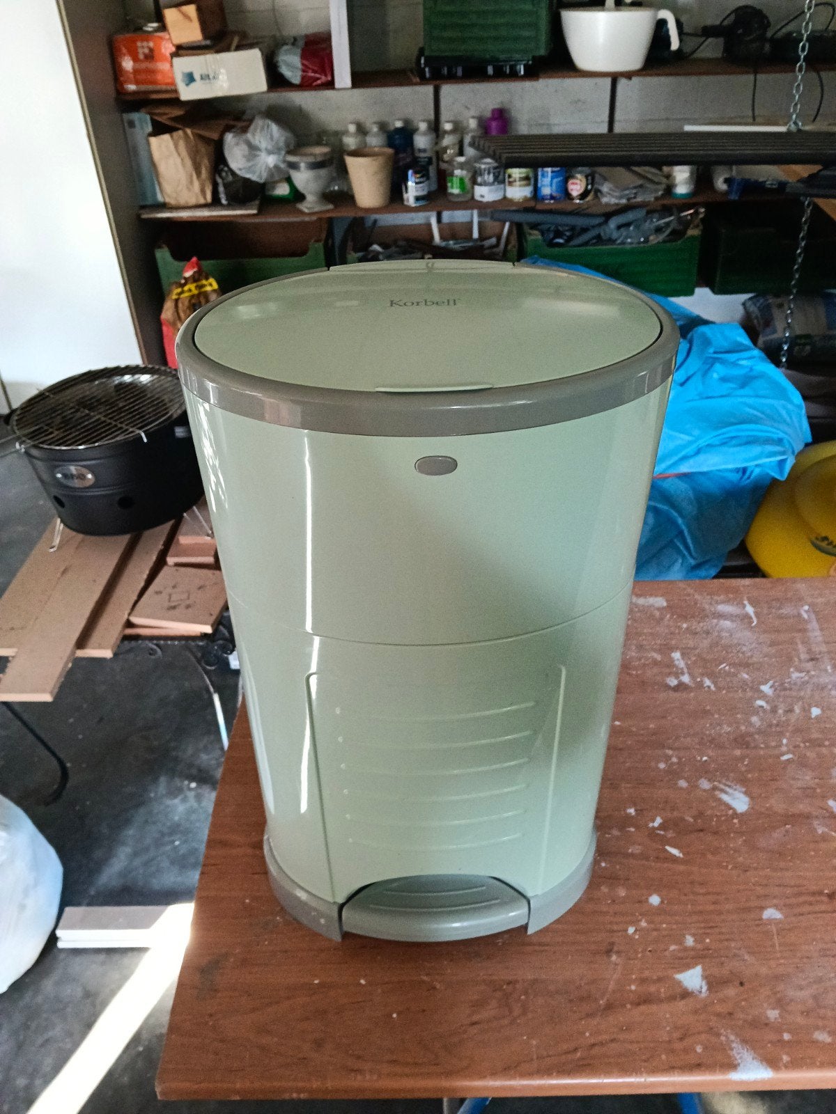 Korbell luieremmer 16L (incl 5 rollen plastic zakken), Ophalen, Gebruikt, Kunststof