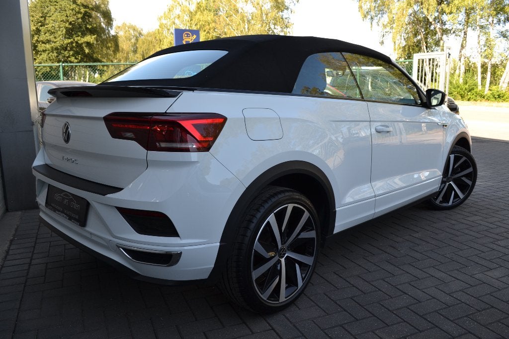 Vw T-Roc 1.5TSi R-Line DSG. Leder, add cruise..., Auto's, 4 zetels, 1498 cc, Cabriolet, Wit
