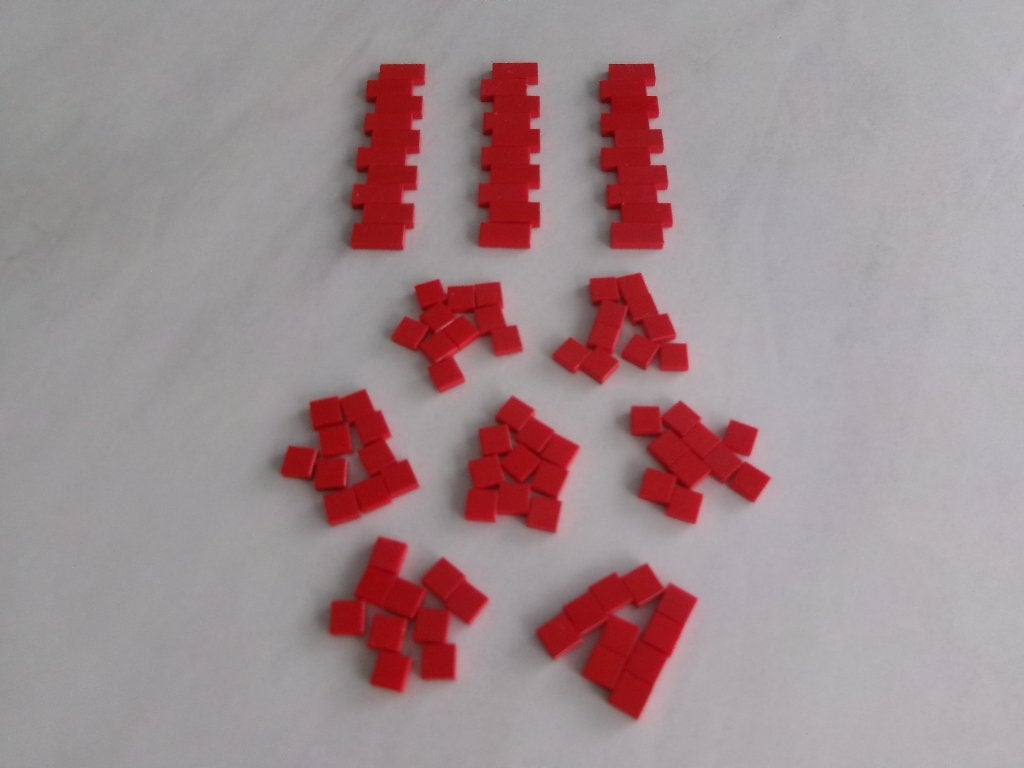 D21 100 petites tuiles Lego rouges, Enlèvement ou Envoi, Lego, Utilisé, Briques en vrac
