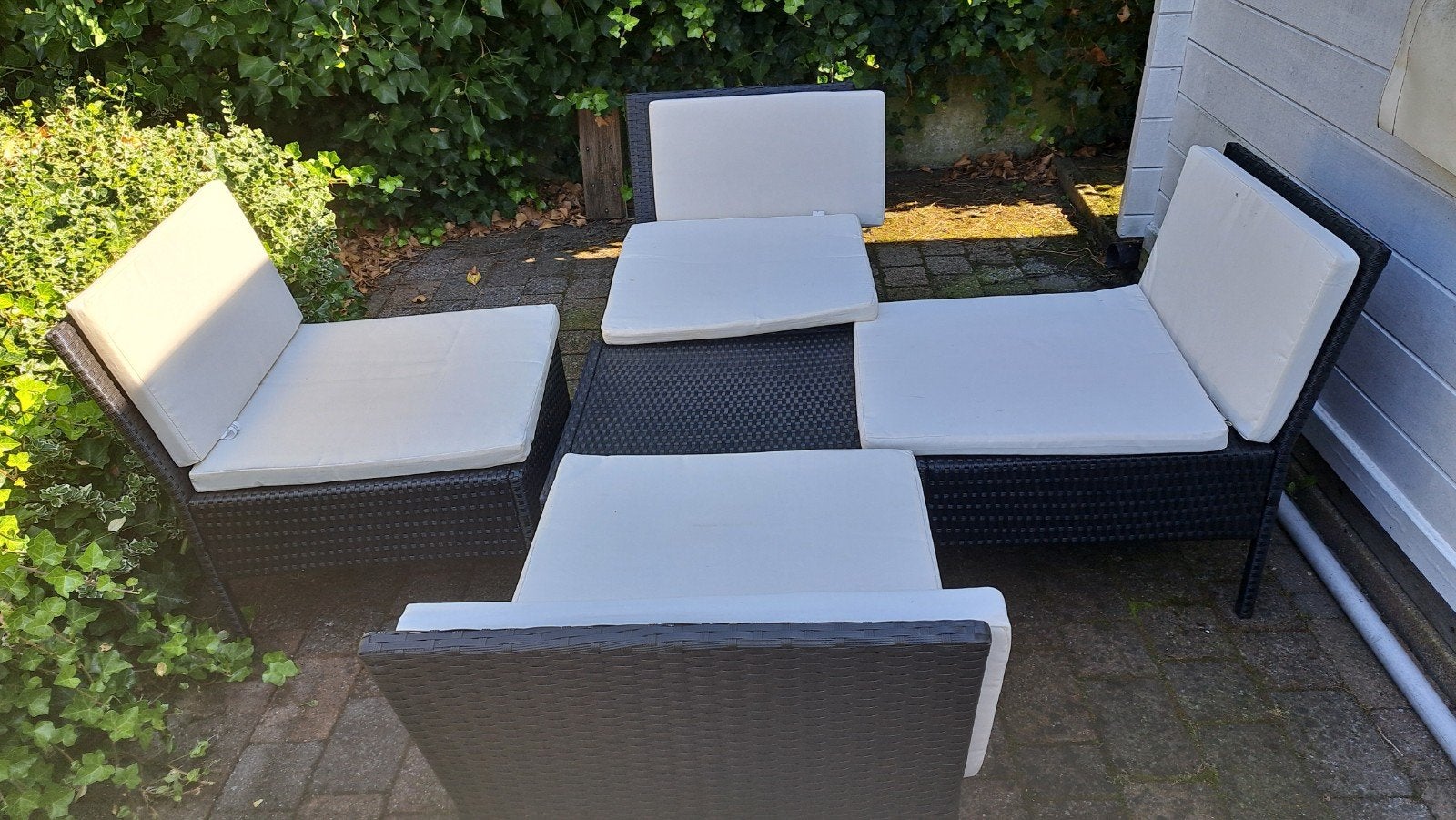 Tuinset, Tuin en Terras, Ophalen, 4 zitplaatsen, Kunststof, Bijzettafel