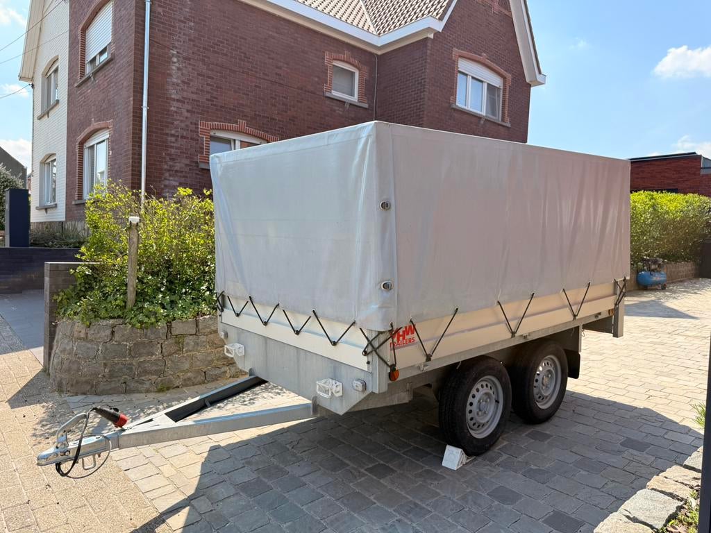 Aanhangwagen dubbelas, Auto diversen, Aanhangers en Bagagewagens, Ophalen, Zo goed als nieuw