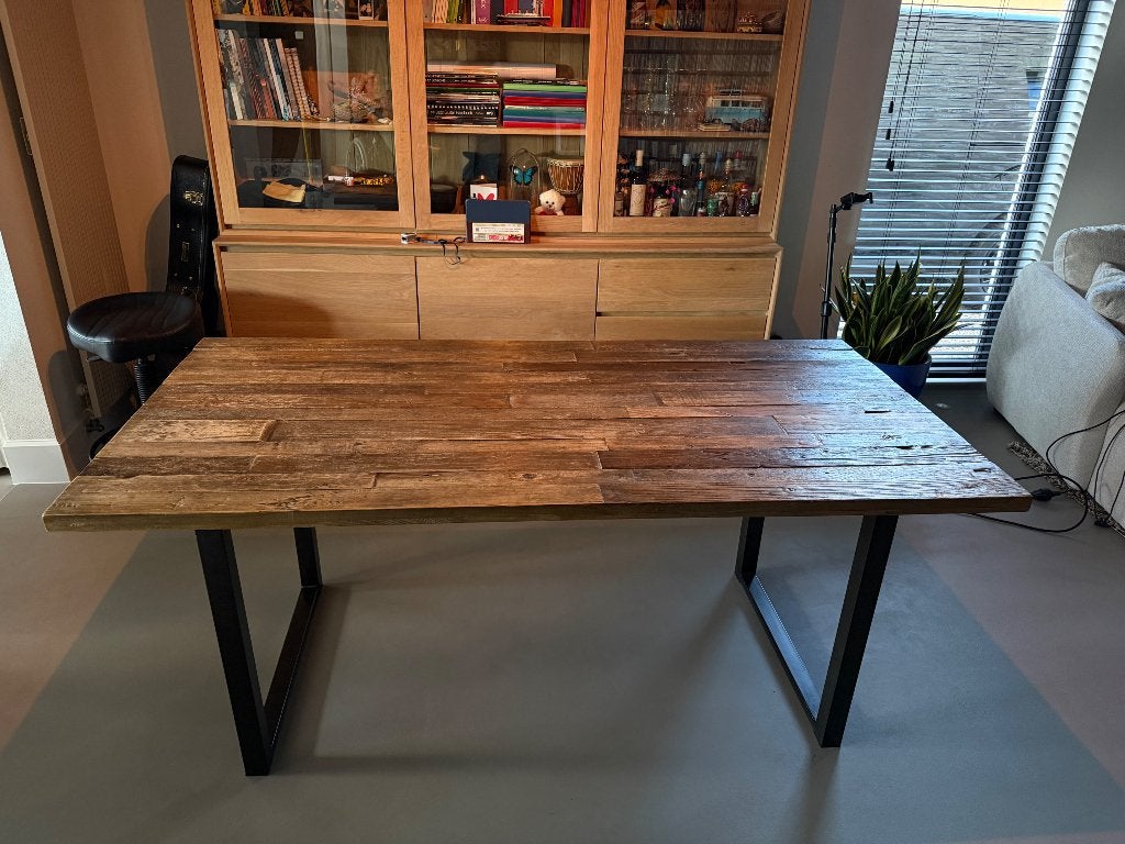 Eettafel teak hout, Ophalen, Overige materialen, Gebruikt, 50 tot 100 cm