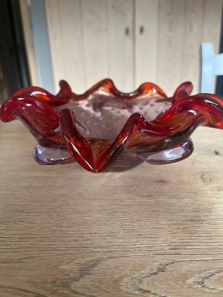Vintage glazen kom, Ophalen, Gebruikt, Glas, Vintage