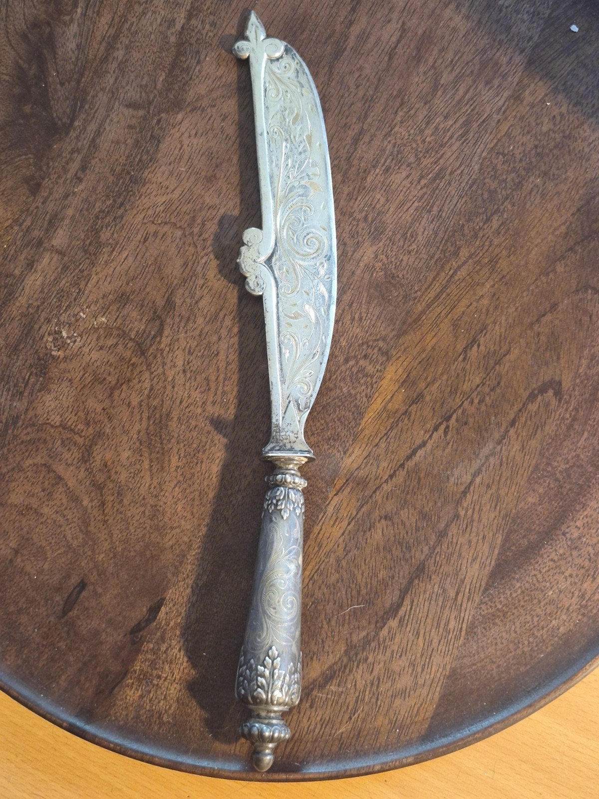 Ancien couteau à glace fin XIXe – Métal argenté, Enlèvement ou Envoi