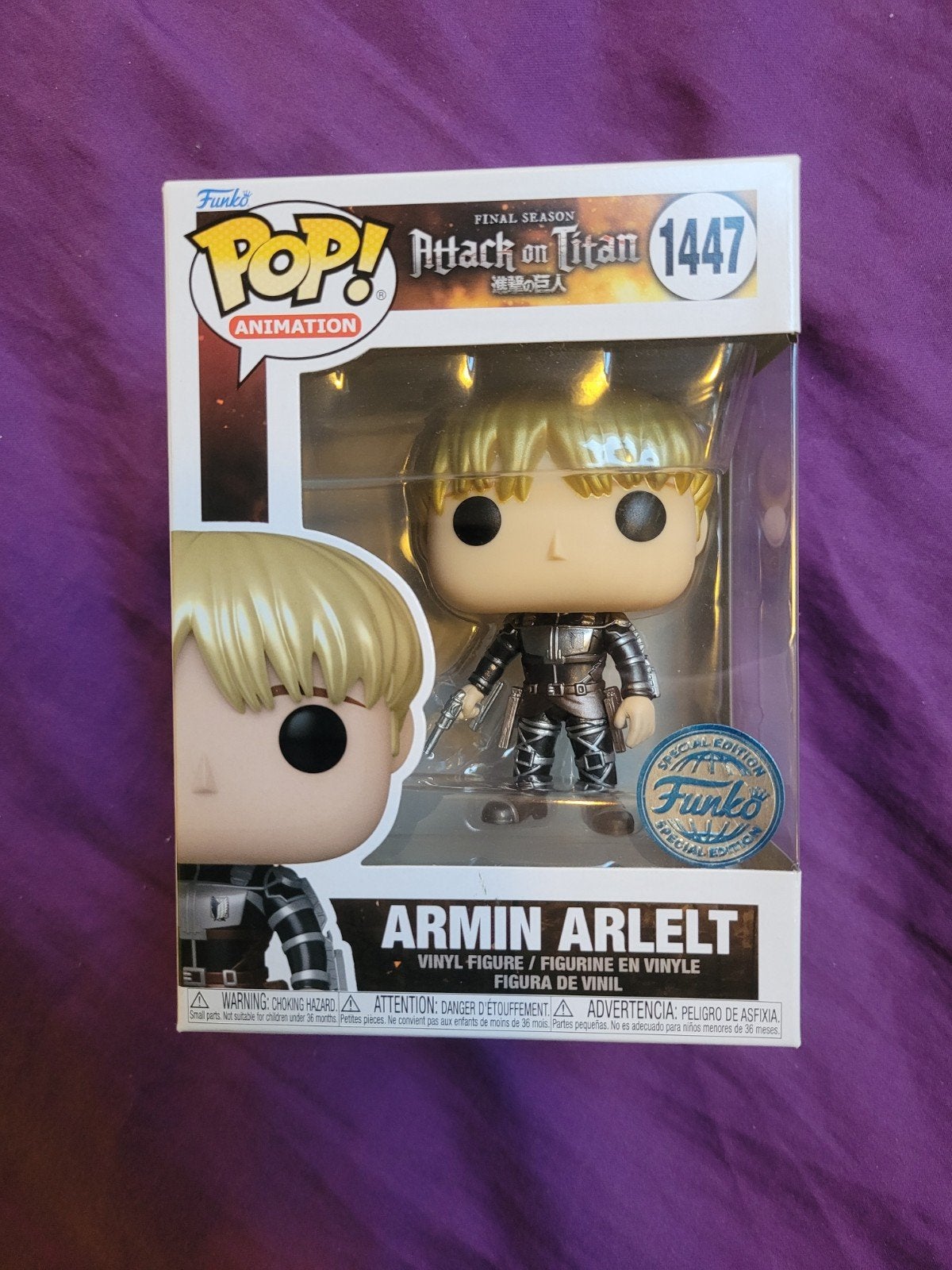 Funko Pop ! L'Attaque des Titans - Armin Arlelt 1447 en excl, Enlèvement ou Envoi, Neuf