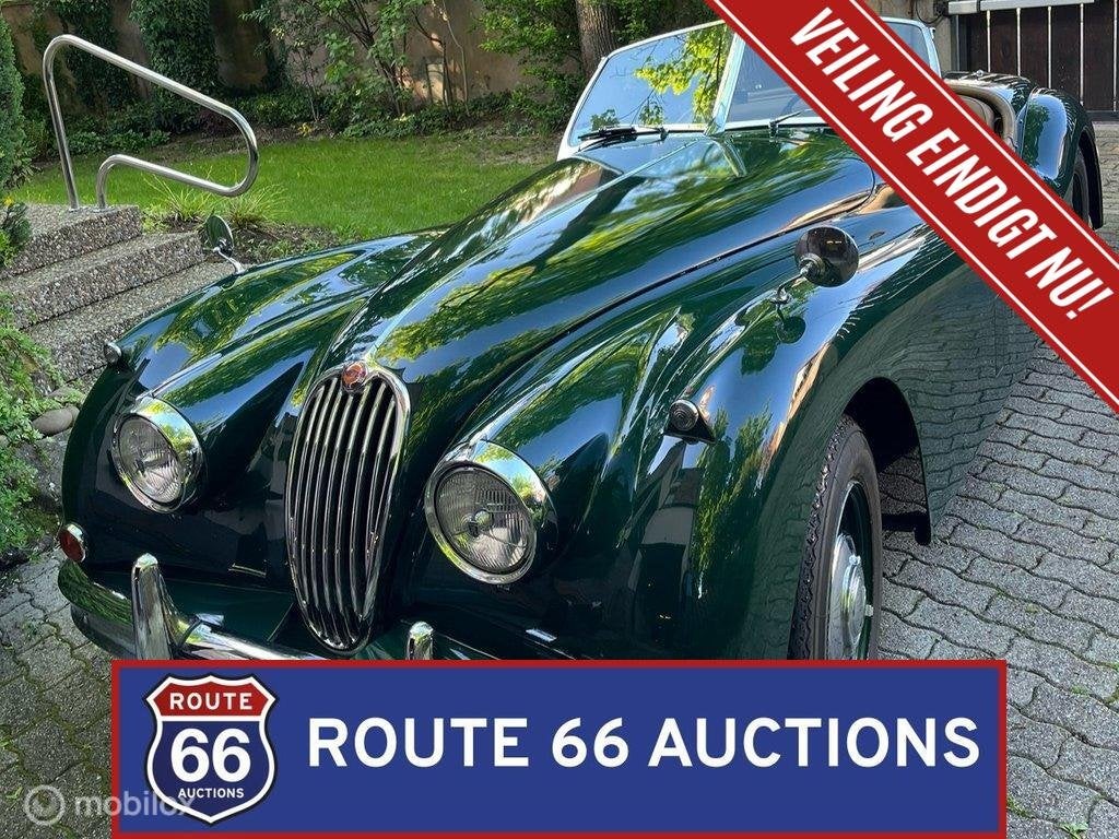 Jaguar XK140 | 1956 | Route 66 Auctions, Zwart, Bedrijf, Handgeschakeld, Overige carrosserie