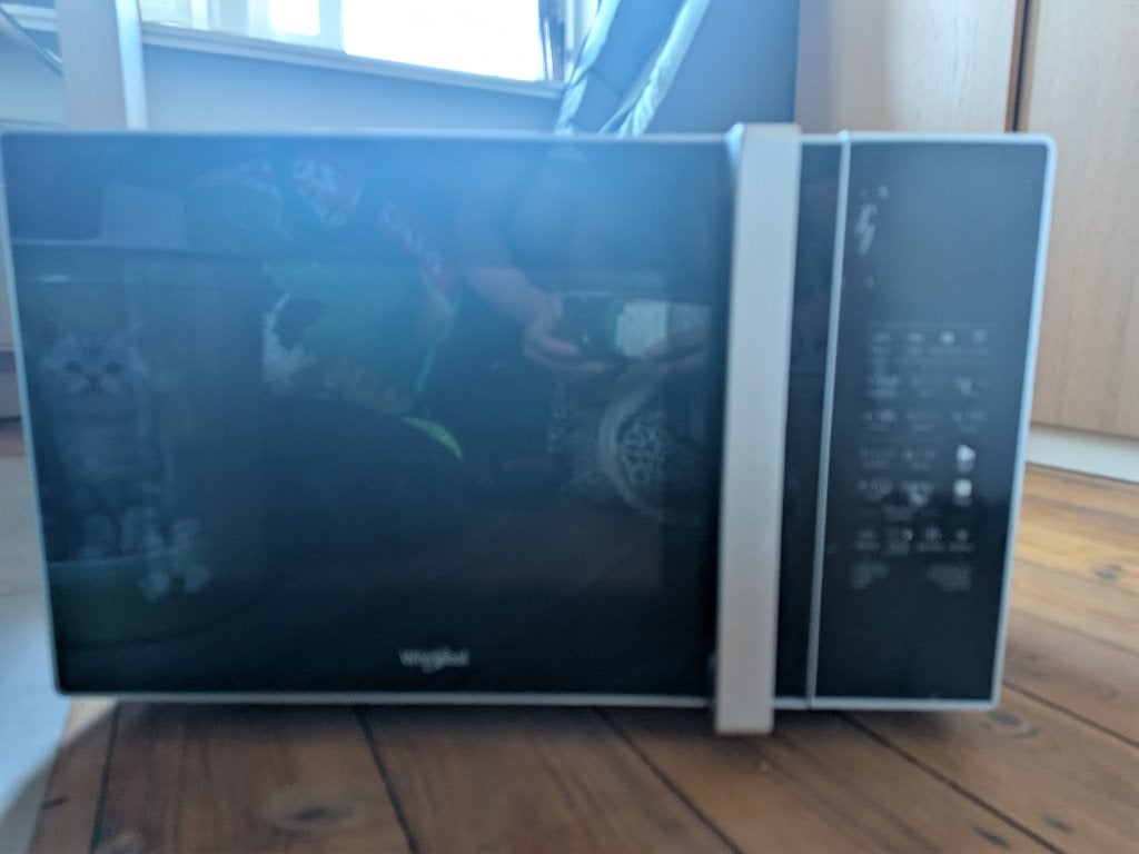 Whirlpool combi-oven, Elektronische apparatuur, Microgolfovens, Ophalen, Zo goed als nieuw, Draaiplateau, Combi-microgolfoven