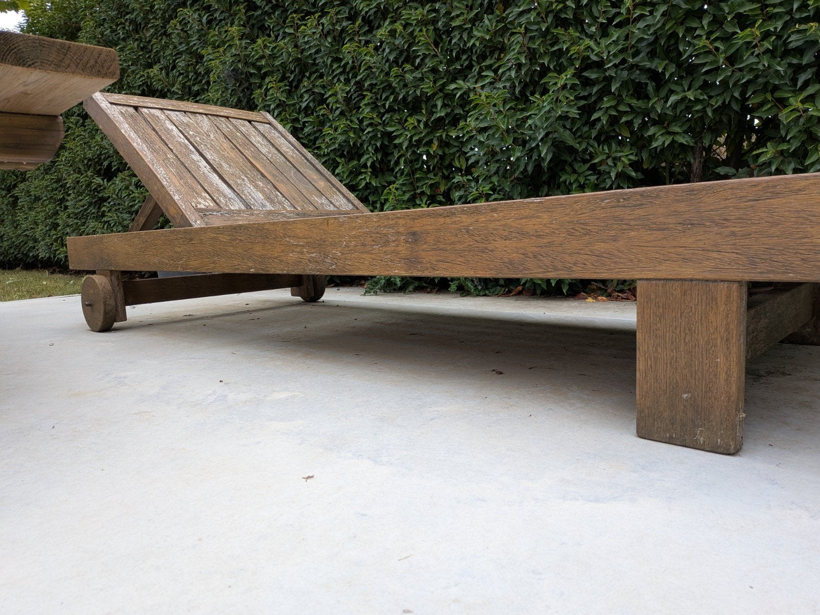 Tuinbank in teak in bruikbare staat, Tuin en Terras, Ligbedden, Ophalen, Hout