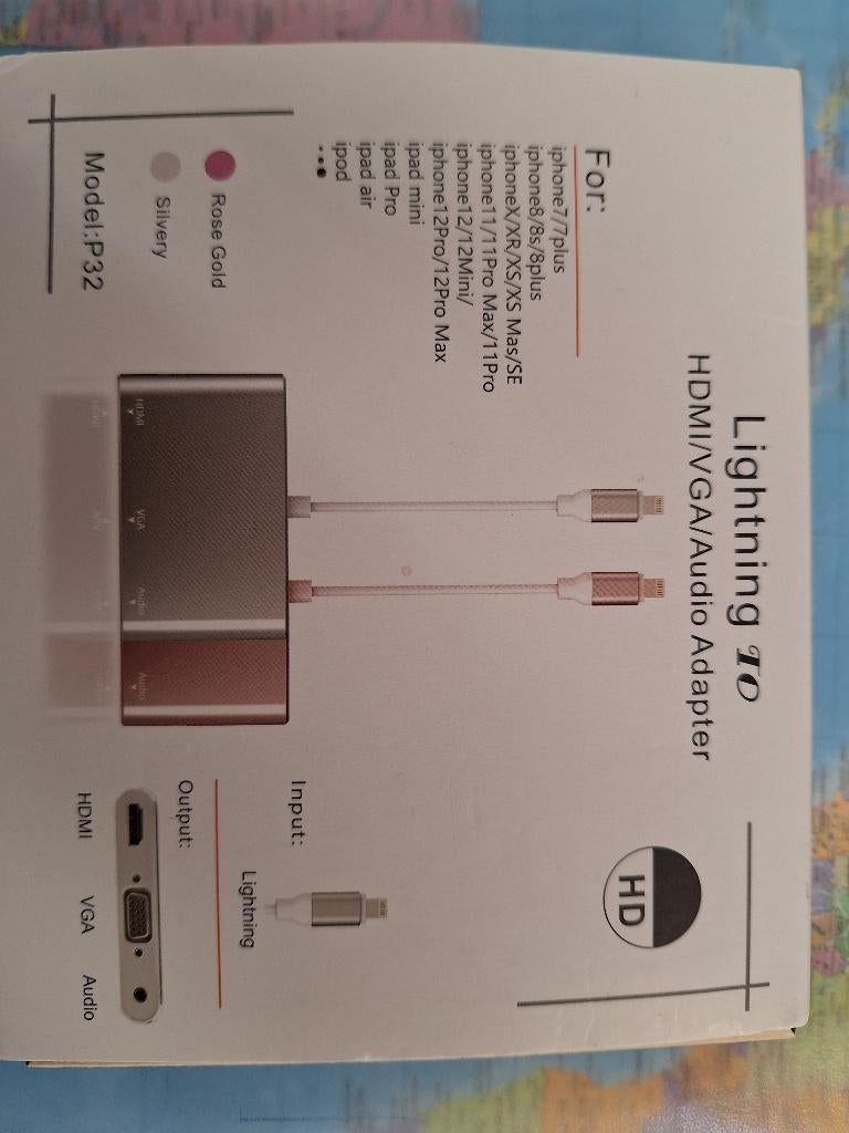 Lightning HDMI/VGA/Audio adapter, Ophalen of Verzenden, Nieuw