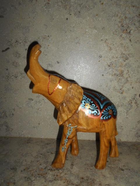 Statue d'éléphant en bois complète, Antiquités & Art, Enlèvement ou Envoi, Bois, Statue, Mammifère
