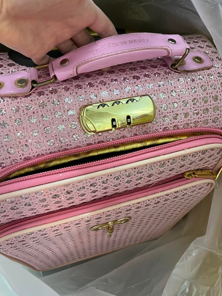 Valises lot de 4 pieces beauty case sac a main valise cabine, Enlèvement ou Envoi, Comme neuf