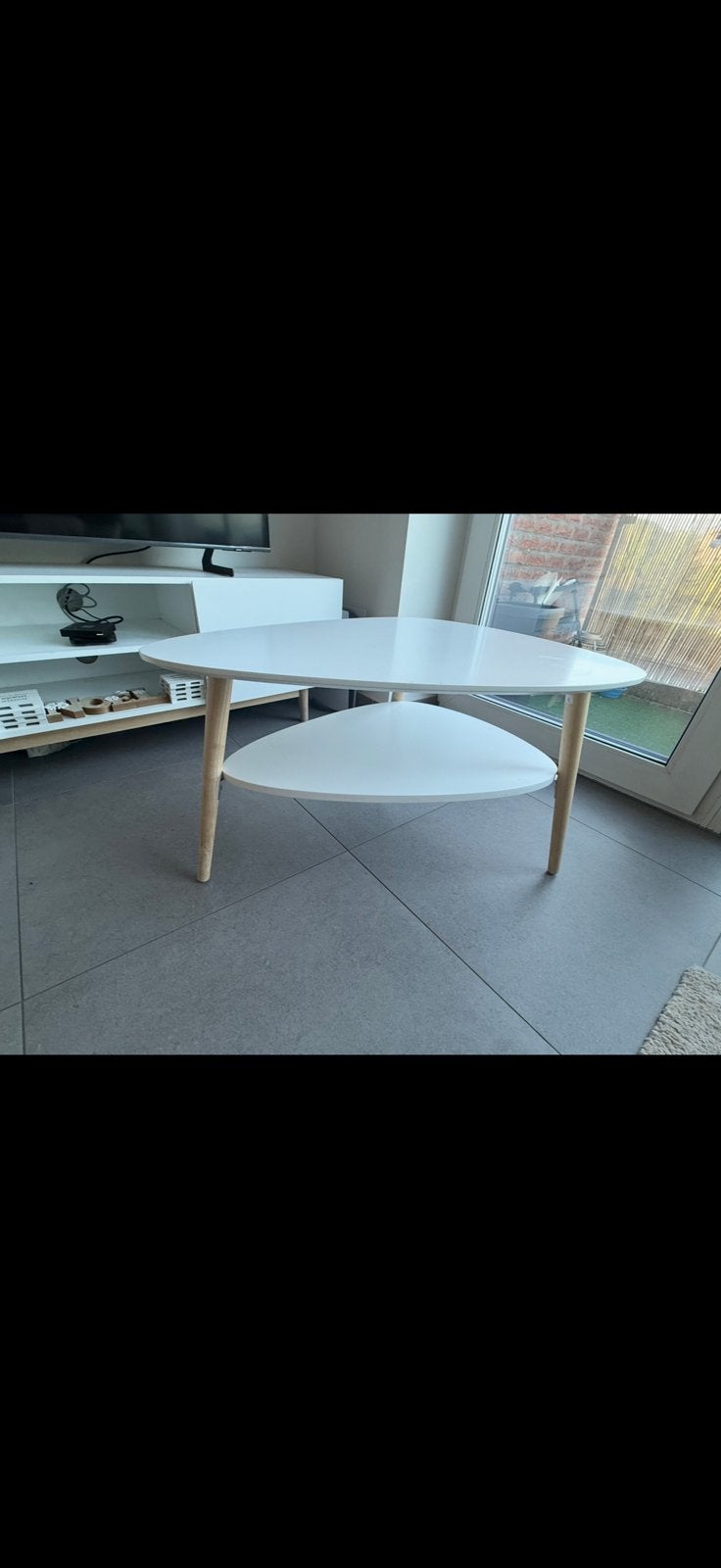 Table basse scandinave blanche maisons du monde, Maison & Meubles, Enlèvement, Utilisé