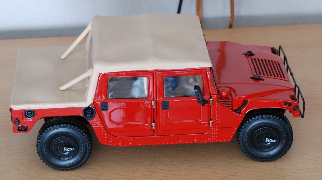 Exoto hummer thundertrac humvee 1:18, Hobby en Vrije tijd, Modelauto's | 1:18, Ophalen, Gebruikt, Auto, Overige merken