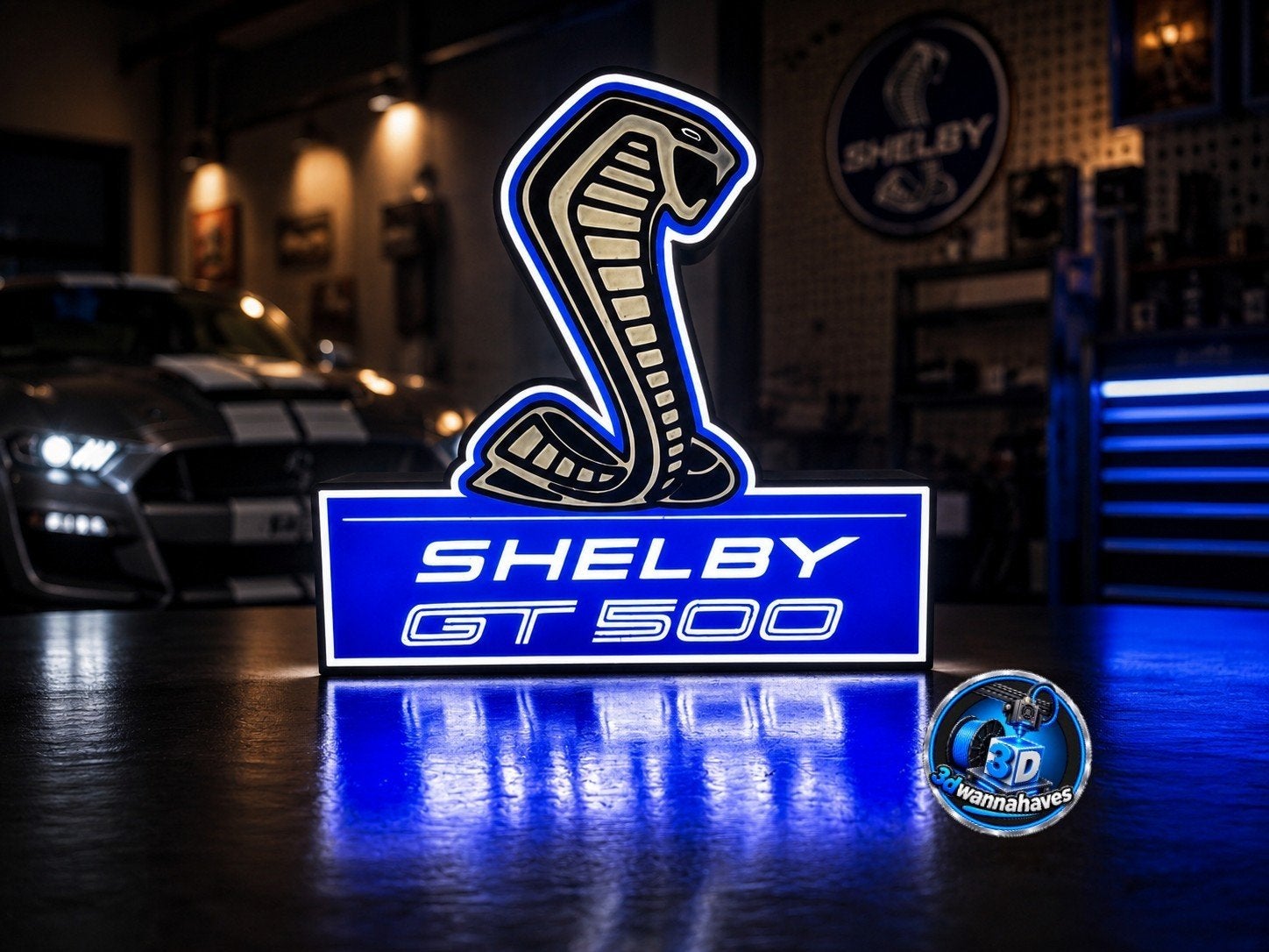 Unieke Shelby GT500 lichtbak inclusief sfeervolle LED, Verzamelen, Ophalen of Verzenden, Nieuw, Lichtbak of (neon) lamp