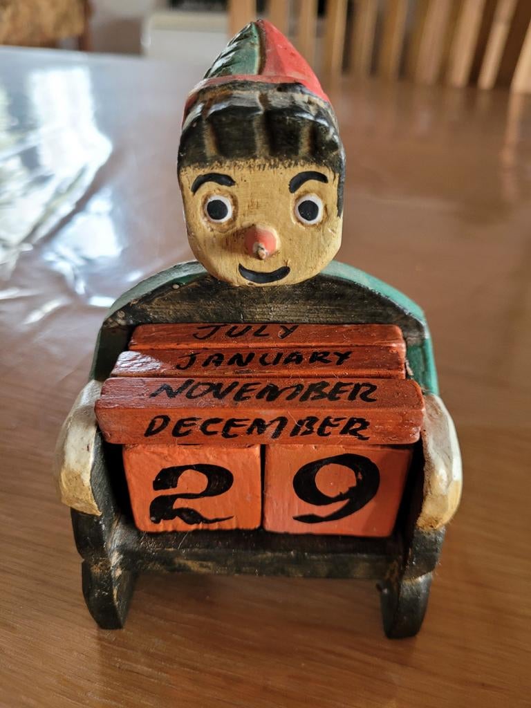 Pinokkio pinocchio kalender en 3 marionetten, Verzamelen, Ophalen