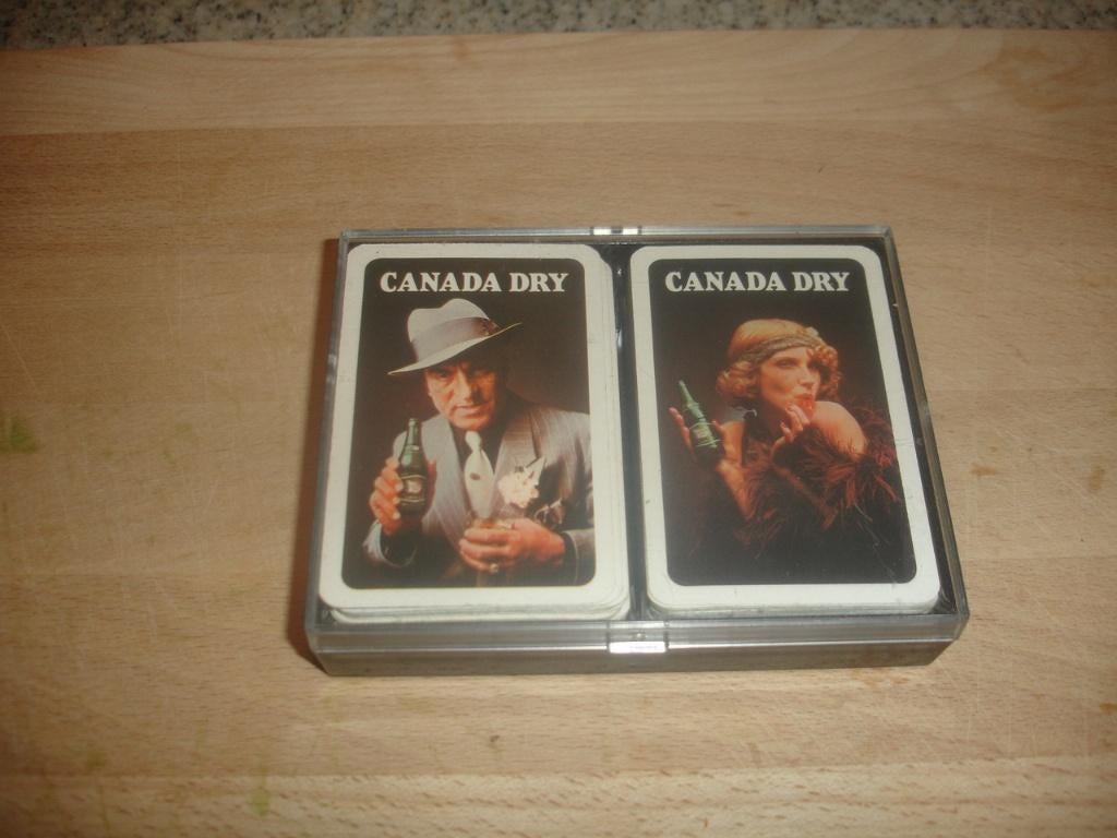 2 spellen kaarten Canada Dry, in plastiek doosje, Enlèvement ou Envoi, Comme neuf, Carte(s) à jouer