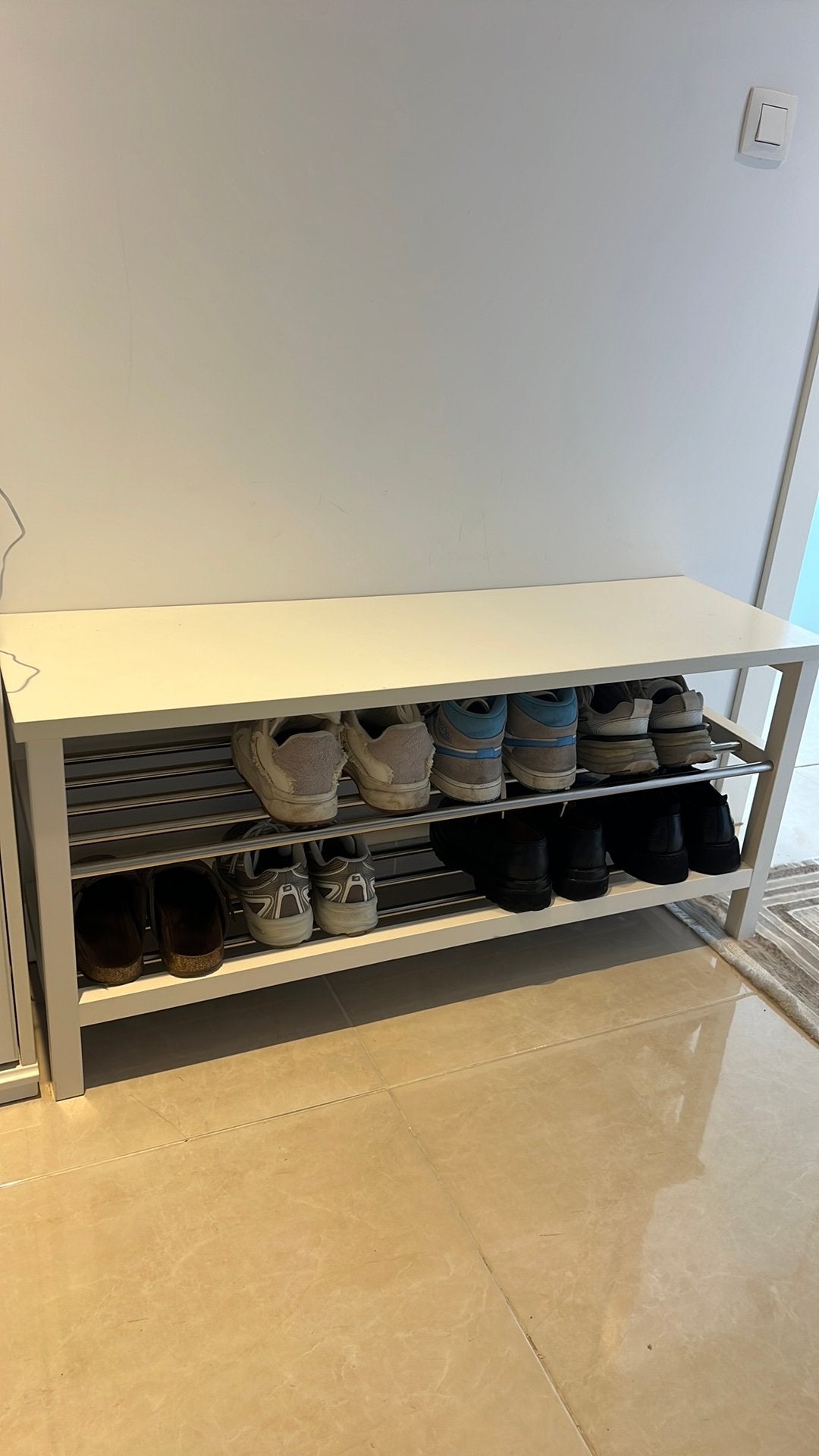 Schoenenrek met bank (ikea), Enlèvement, Comme neuf