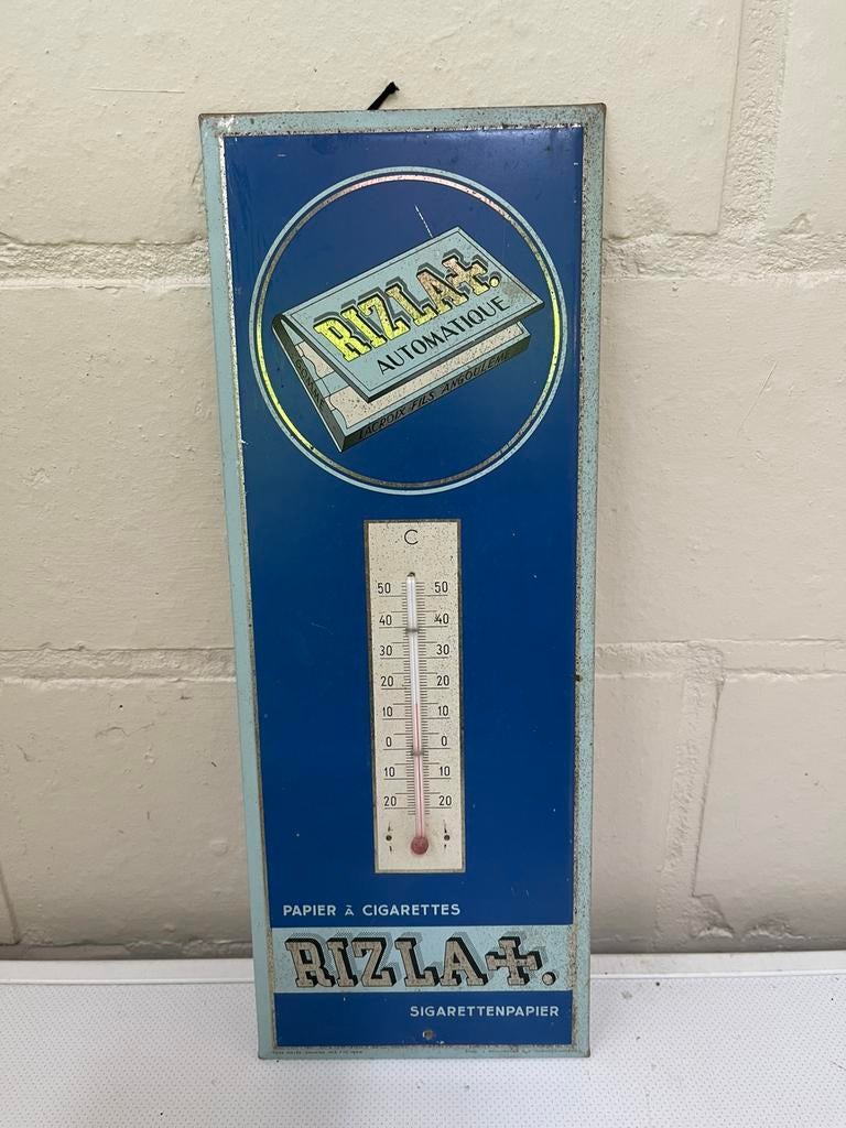 Rizla thermometer blik werkend  1956 ( 34 op 12,5), Ophalen of Verzenden, Zo goed als nieuw