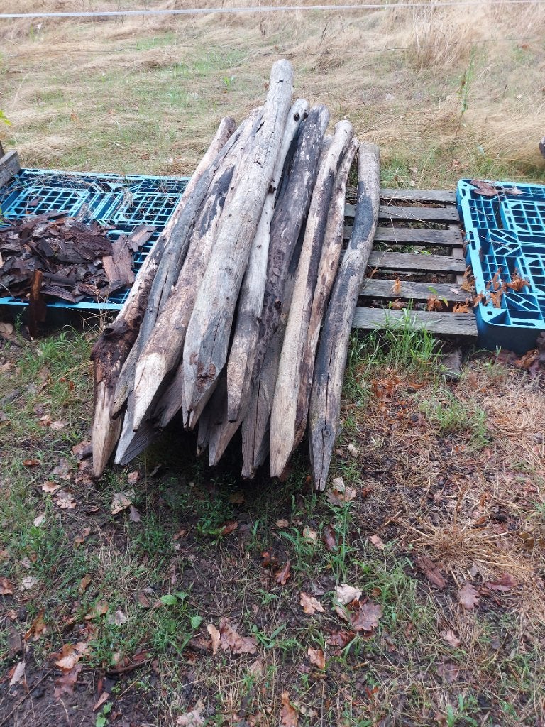 Wei palen, Ophalen, 180 tot 250 cm, Palen, Hardhout