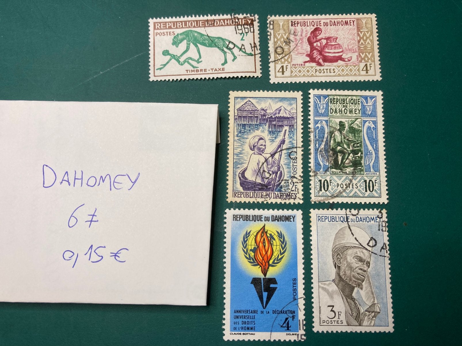 Lot postzegels Dahomey, Ophalen of Verzenden, Overige landen, Gestempeld