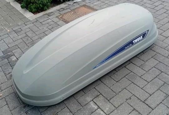 Dakbox- skibox Thule Pacific 200 410liter max 50kg 🏞🏝🏔🚗, Ophalen, Zo goed als nieuw