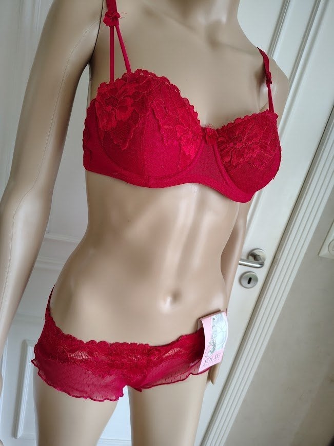 nieuw lingerie setje " vurig rood " bh slip, Ophalen of Verzenden, Rood, BH