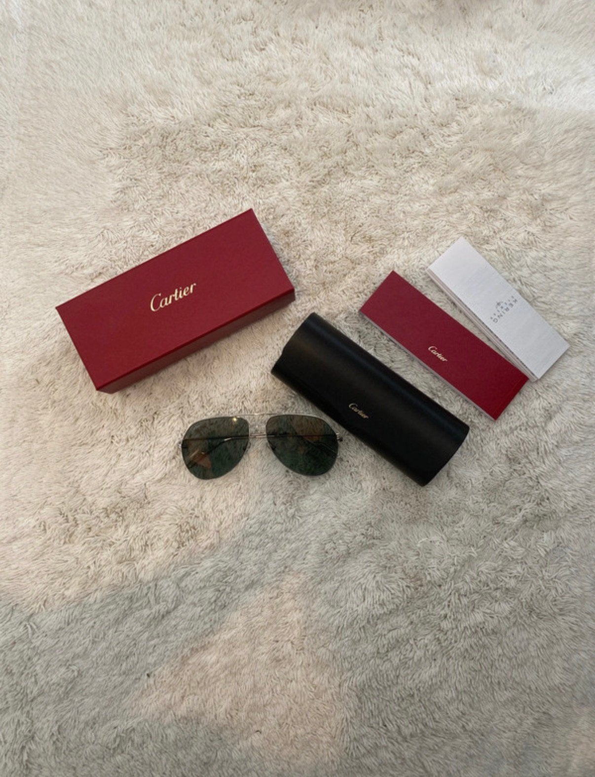 Originele Cartier CT0110S Pilotenzonnebril (Zilver), Handtassen en Accessoires, Ophalen of Verzenden, Nieuw, Zilver