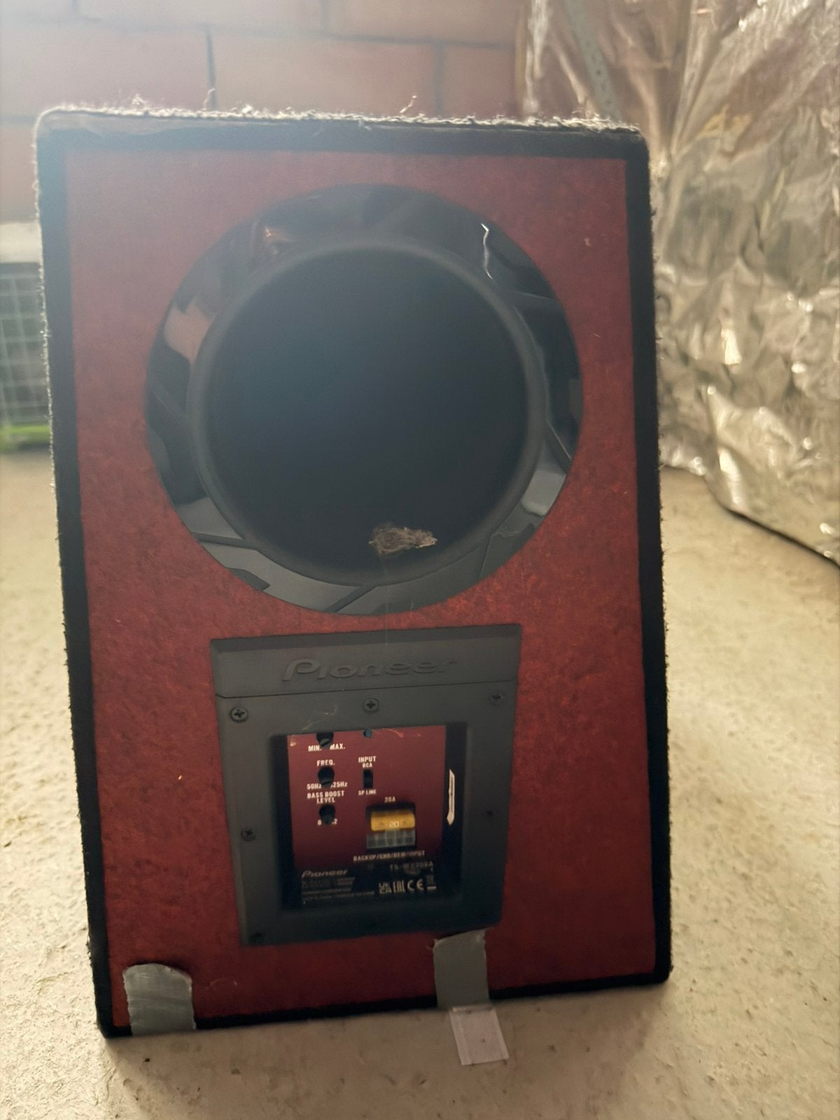 Pioneer subwoofer, Ophalen, Gebruikt, Inclusief kabels, Subwoofer