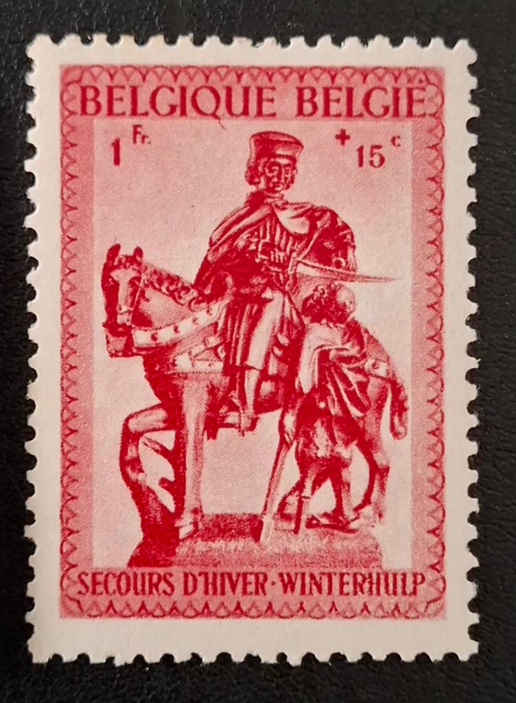 Belgique : OBP 587-V2 ** Secours d'hiver No 3 1941., Sans timbre, Neuf, Enlèvement ou Envoi, Non oblitéré