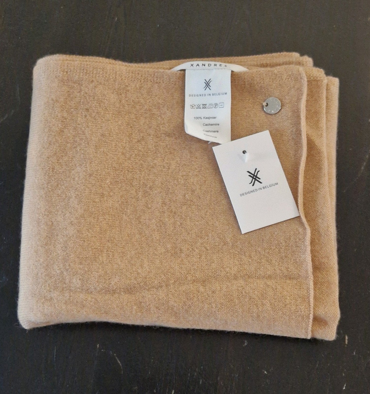 Beige kasjmier sjaal Xandres, Handtassen en Accessoires, Ophalen, Beige