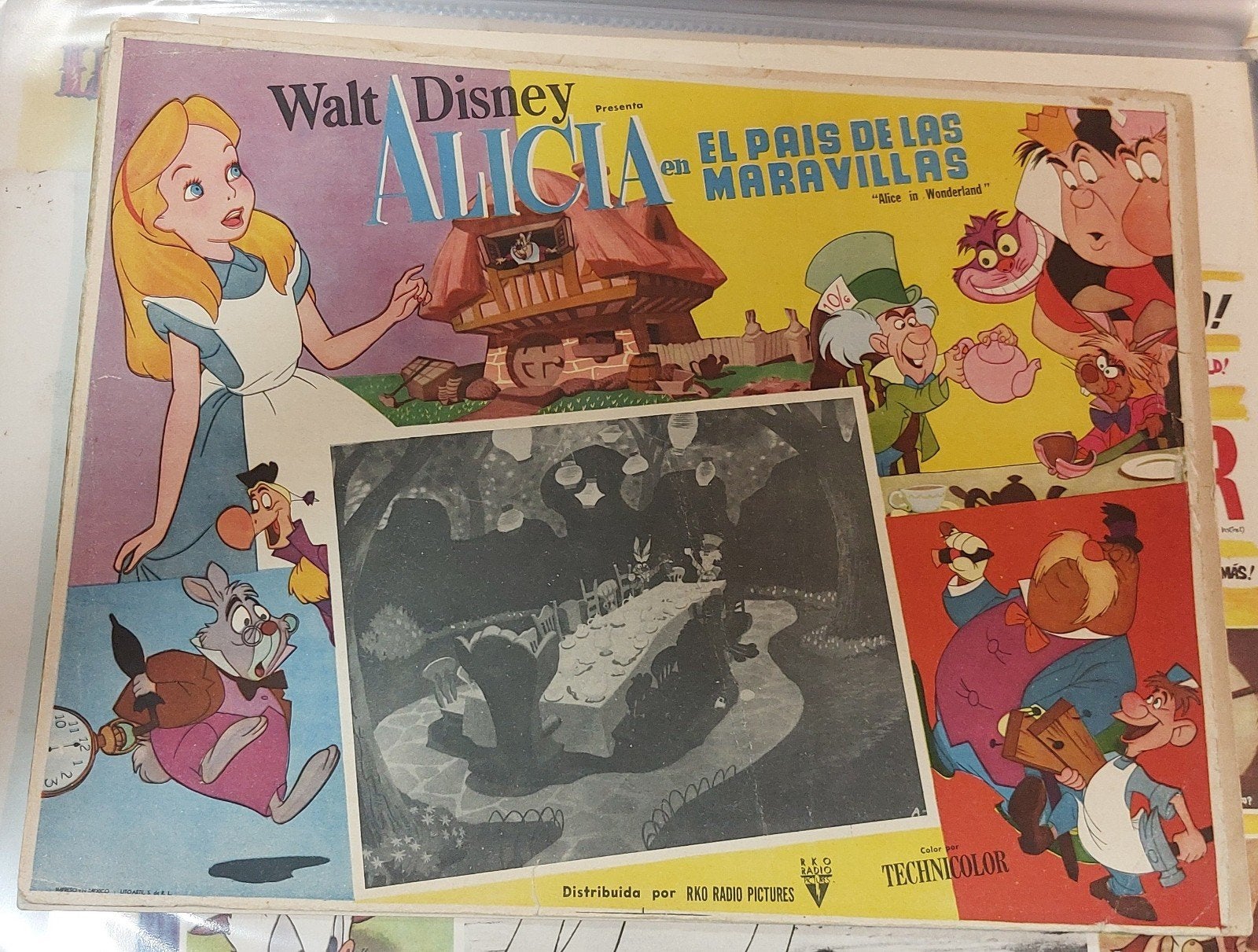 Spaanse lobbykaart Alice in Wonderland 1951, Ophalen