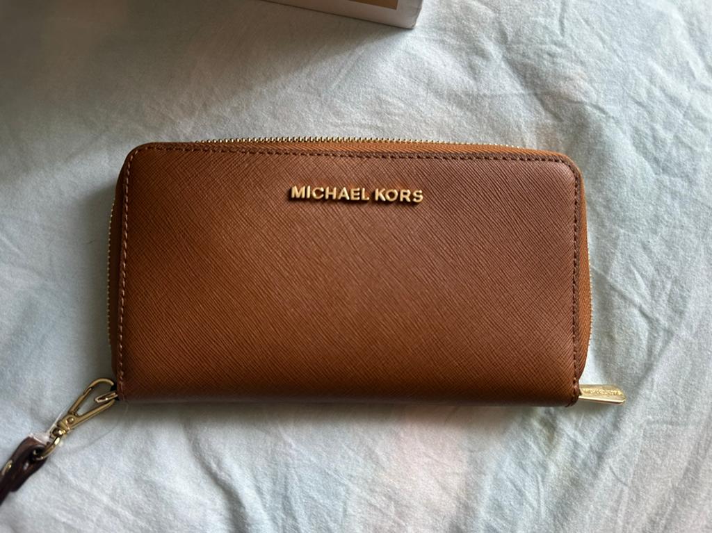 Michael Kors portemonnee nieuw!, Handtassen en Accessoires, Portemonnees, Bruin, Nieuw, Leder, Ophalen